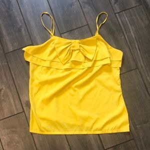 Lemon Yellow Banana Republic silky soft blouse with straps